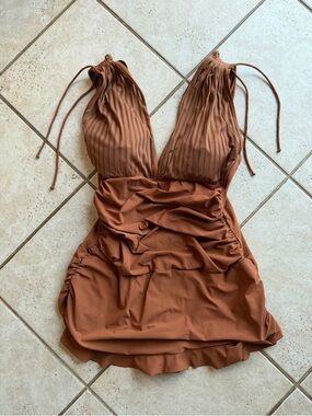 Profile By Gottex Copper Brown Swim dress